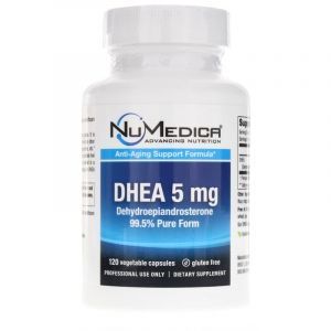 ДГЭА (Дегидроэпиандростерон), DHEA, NuMedica, 5 мг, 120 вегетарианских капсул
