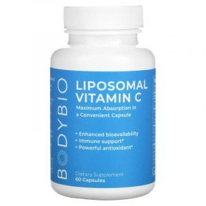 Витамин С липосомальный, Liposomal Vitamin C, BodyBio, 60 капсул
