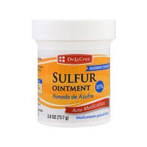 Серная мазь, средство от угрей, Sulfur Ointment, Acne Medication, De La Cruz, 73,7 г