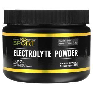 Электролиты, SPORT - Electrolyte Powder, California Gold Nutrition, с натуральным тропическим вкусом, 279 г