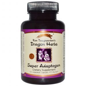 Травяная формула адаптоген (Super Adaptogen), Dragon Herbs, 500 мг, 100 вегетарианских капсул