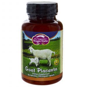 Козья плацента, Goat Placenta, Dragon Herbs, 500 мг, 60 капсул
