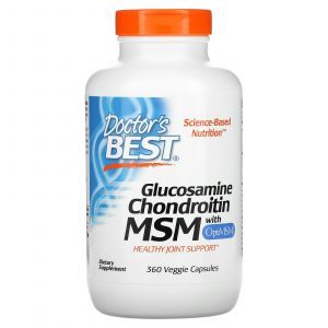 Глюкозамин хондроитин МСМ, Glucosamine Chondroitin MSM, Doctor's Best, 360 капсул