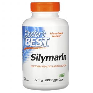 Силімарин, Silymarin, Doctor's Best, 150 мг, 240 вегетаріанських капсул