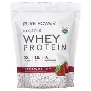 Органический сывороточный протеин, Organic Whey Protein, Strawberry, Dr. Mercola, со вкусом клубники, 75 г