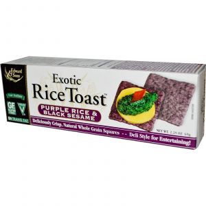 Экзотические рисовые гренки, пурпурный рис и черный сезам, Edward & Sons, 65 г. 