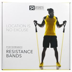 Эспандеры эластичные, Performance Resistance Bands, Sports Research, 5 шт

