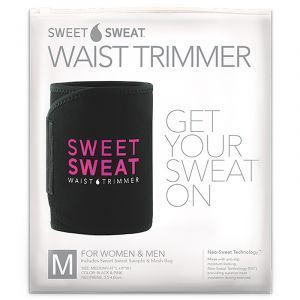 Пояс для похудения, Sweet Sweat Waist Trimmer, Sports Research, размер M, цвет черный и розовый, 1 шт
