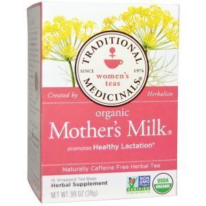 Чай "Материнське молоко", без кофеїну, Traditional Medicinals, органік, 16 пакетиків, 28 г