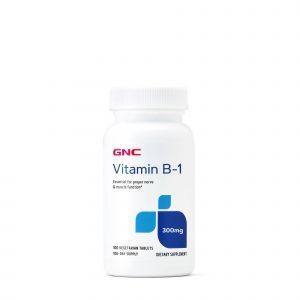 Витамин В-1, Vitamin В-1, GNC, 300 мг, 100 вегетарианских таблеток