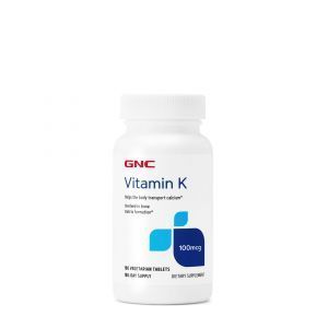 Витамин К (фитонадион), Vitamin K, GNC, 100 мкг, 180 вегетарианских таблеток