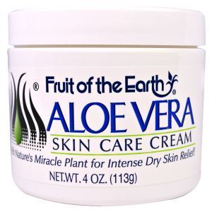 Крем для лица с алоэ вера, Aloe Vera Skin Care Cream, Fruit of the Earth, 113 г