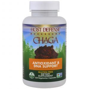 Чага, Chaga, Host Defense, Fungi Perfecti, 120 капсул