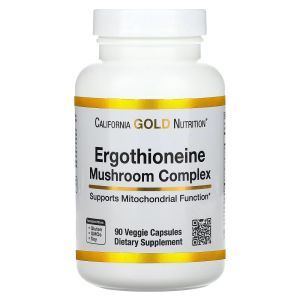 Эрготионеин, грибной комплекс, Ergothioneine Mushroom Complex, California Gold Nutrition, 90 капсул
