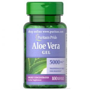 Алоэ вера, экстракт, Aloe Vera Extract, Puritan's Pride, 25 мг, 100 гелевых капсул