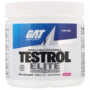 Поддержка уровня тестостерона, Testrol Elite, Muscle & Male Performance, GAT, 174 г
