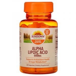 Альфа-липоевая кислота, Alpha Lipoic Acid, Sundown Naturals, 600 мг, 60 капсул (Default)