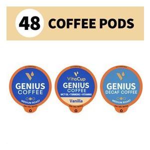 Набір кави в капсулах з маслом MCT, куркумою, корицею і вітамінами B & D3, Genius Instant Sticks Bundle, VitaCup, 48 стіків