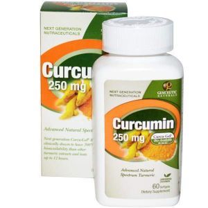Куркумин, Genceutic Naturals, 250 мг, 60 капсул