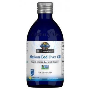 Масло печінки Аляски тріски, Alaskan Cod Liver Oil, Garden of Life, Dr. Formulated, лимон, 400 мл