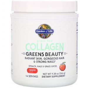 Коллагеновый протеин, Grass Fed Collagen, Apple, Garden of Life, со вкусом яблока, 266 г