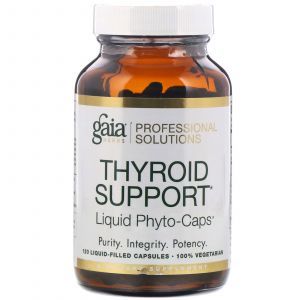 Поддержка щитовидной железы, Thyroid Support, Gaia Herbs Professional Solutions, 120 капсул