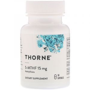 Метафолин, 5-MTHF, Thorne Research, 15 мг, 30 вегетарианских капсул