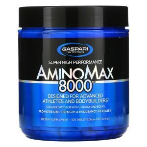 Предтренировочный комплекс, Amino Max 8000, Gaspari Nutrition, 350 табл.