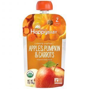 Детское крем-пюре из яблок, тыквы и морковки, Organic Baby Food, Nurture Inc. (Happy Baby), 113 г  