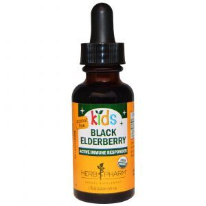 Сироп для детей из бузины черной, без спирта (Black Elderberry), Herb Pharm, 30 мл