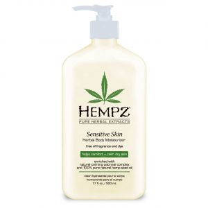 Увлажняющий лосьон для тела, для чувствительной кожи, Sensitive Herbal Body Moisturizer, Hempz, 500 мл.