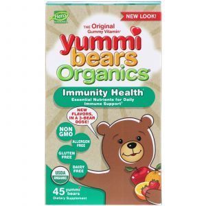 Иммунная поддержка для детей, Immunity Health, Hero Nutritional Products, 45 жевательных медвежат
