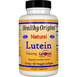 Лютеин, Lutein, Healthy Origins, 20 мг, 60 кап.