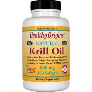  Масло криля, Odorless Krill Oil, Healthy Origins, 500 мг, 120 капсул