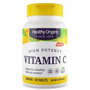 Витамин С, Vitamin C, Healthy Origins, 1000 мг, 30 таблеток
