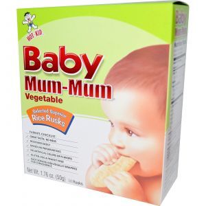 Рисовое детское печенье, овощи, (Baby Mum-Mum), Hot Kid, 24 шт. по 50 г