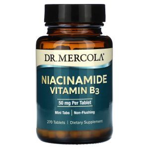 Ниацинамид (витамин B3), Niacinamide Vitamin B3, Dr. Mercola, 50 мг, 270 таблеток