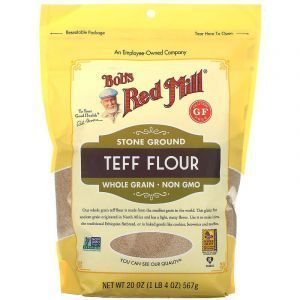 Мука из теффа, Stone Ground Teff Flour, Bobs Red Mill,  цельнозерновая,  567 г