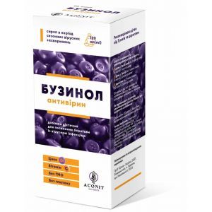 Бузинол антивирин, Aconit Eco Herb, сироп с цинком и витамином С, 120 мл
