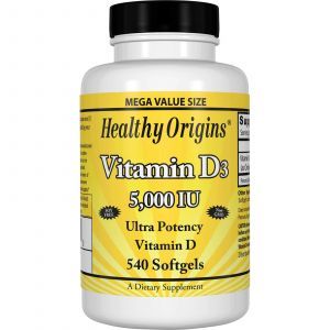 Витамин Д3, Vitamin D3, Healthy Origins, 5000 МЕ, 540 капс