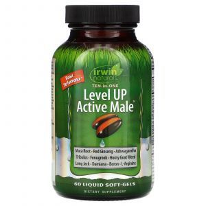 Комплекс для чоловіків, Level Up Active Male, Irwin Naturals, 60 гелевих капсул