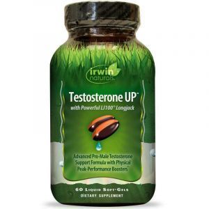 Формула для подъема тестостерона, Testosterone UP, Irwin Naturals, для мужчин, 60 гелевых капсул
