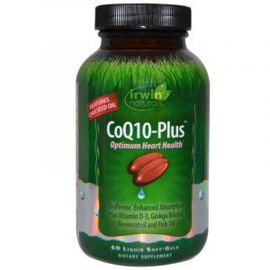 Коэнзим Q10, CoQ10-Plus, Irwin Naturals, 60 гелевых капсул 