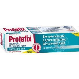 Крем для фиксации зубных протезов, Protefix, гипоаллергенный, 40 мл