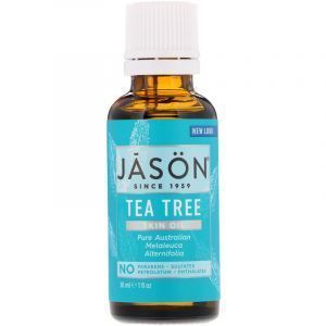 Масло чайного дерева, Skin Oil, Jason Natural, для кожи, 30 мл