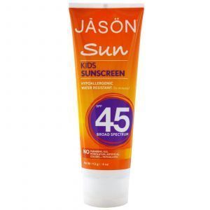 Солнцезащитный крем для детей, SPF 45, Jason Natural, 113 г