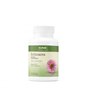 Эхинацея пурпурная, экстракт, Herbal Plus Echinacea, GNC, 500 мг, 100 капсул