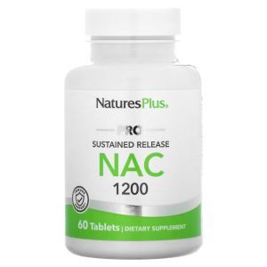 N-ацетил-L-цистеин, Pro NAC 1200, NaturesPlus, 1200 мг, 60 таблеток