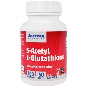 S-ацетил L-глутатион, S-Acetyl L-Glutathione, Jarrow Formulas, 100 мг, 60 таб.