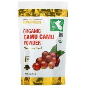 Органический порошок каму-каму, Organic Camu Camu Powder, California Gold Nutrition, 114 г